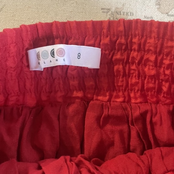 Coco Blanc Girls Size 8 Red Skirt - Picture 4 of 5